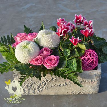 roze-wit-klein-bloemstuk